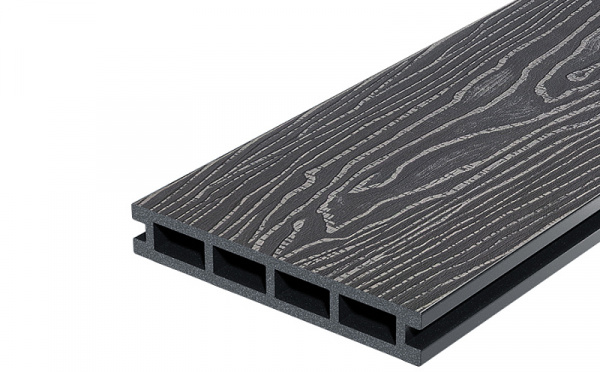 Террасная доска DOCKE DECKING Country  Жженый Кедр (графит) 150х24х3000 0,45м2 фото