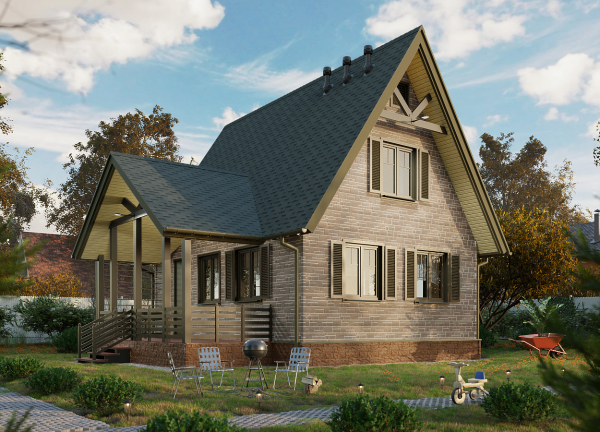 Окисленная Гибкая черепица Docke Стандарт Тетрис Серый (1кв.м) фото