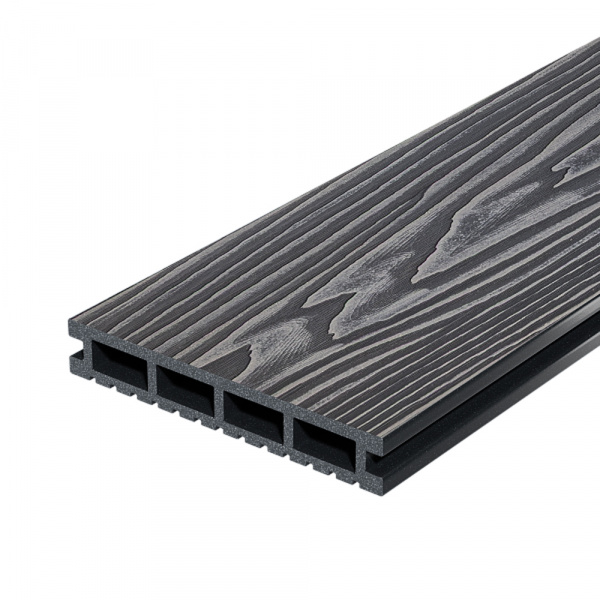 Террасная доска DOCKE DECKING Urban Жженый Кедр (графит) 150х24х3000 0,45м2 фото