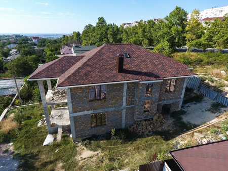 Гибкая черепица Docke Премиум Шеффилд Кофе SBS Модифицированная (1кв.м) фото