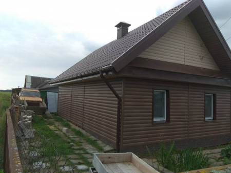 Сайдинг Docke Люкс Монреаль Блок-Хаус D4.7T Миндаль 3,60м фото