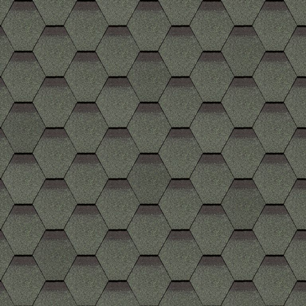Окисленная Мягкая кровля Docke Стандарт Сота Зеленый (1кв.м)