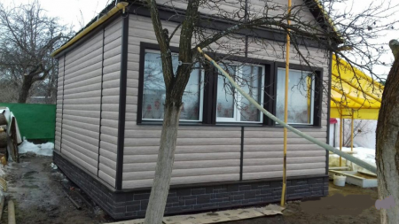 Сайдинг Docke Люкс Монреаль Блок-Хаус D4.7T Орех 3,60м фото